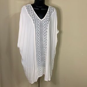 Xhilaration, M/L, White Bathing Suit Cover-Up